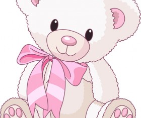 Cute Teddy Bear vector Illustration 02