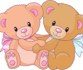 Cute Teddy Bear vector Illustration 03