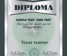 Set of certificate and diploma vector templates 04