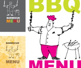 Chef with menu cover Templates vector graphic 05