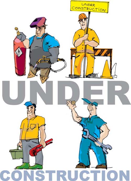 Workers in the Under construction vector 02