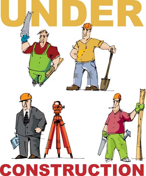 Workers in the Under construction vector 04