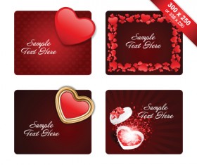 Various Valentines Day Cards design vector set 10