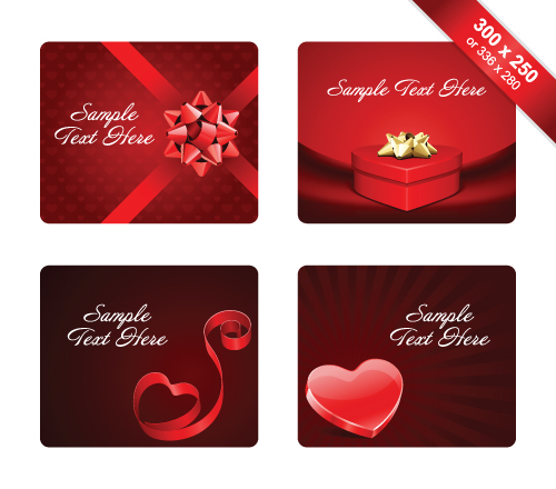 Various Valentines Day Cards design vector set 11