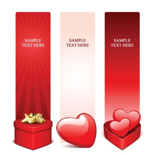 Various Valentines Day Cards design vector set 03