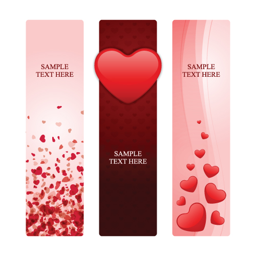 Various Valentines Day Cards design vector set 05