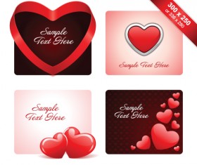 Various Valentines Day Cards design vector set 06