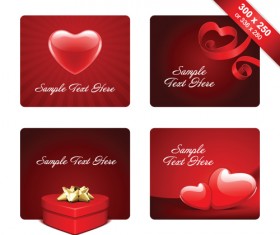 Various Valentines Day Cards design vector set 07