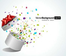 Vector Background with Gift Box set 05