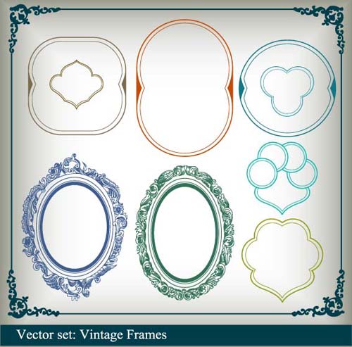 Various Vector frame set 03