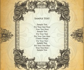 Ornate Vintage Frame design vector 01