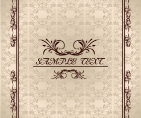 Ornate Vintage Frame design vector 03