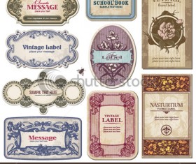 Vintage Labels art vector graphic 01