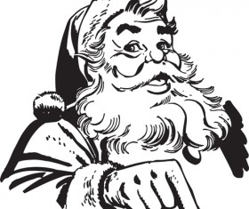 Hand drawn Vintage Santa vector material 03