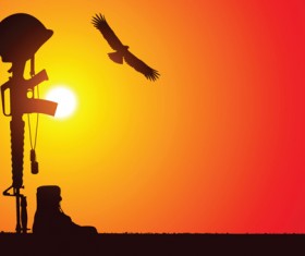 War design elements Illustration vector graphic 01