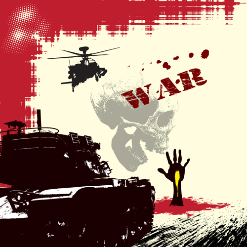 War design elements Illustration vector graphic 03