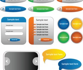 Shiny Web button vector Collection 01