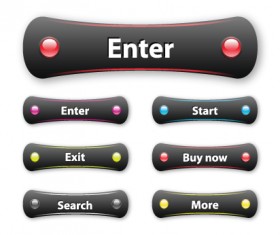 Shiny Web button vector Collection 03