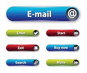 Shiny Web button vector Collection 04