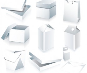 Set of White objects In life elements vector material 02