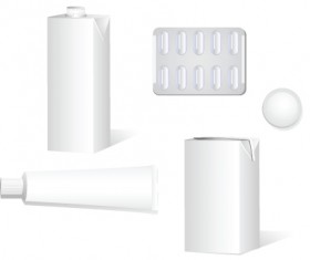 Set of White objects In life elements vector material 04