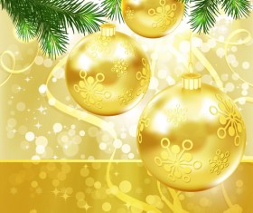 Shiny Xmas decorations design vector 01