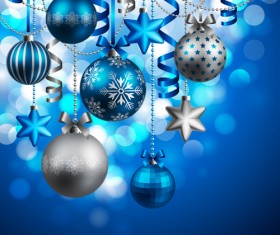 Shiny Xmas decorations design vector 03