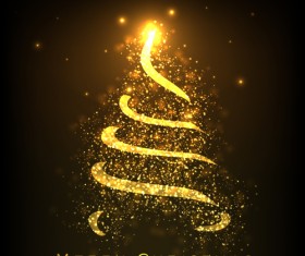 Shiny Xmas decorations design vector 07