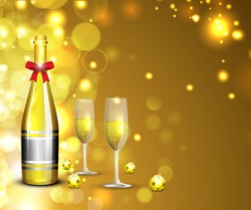 Shiny Xmas decorations design vector 09