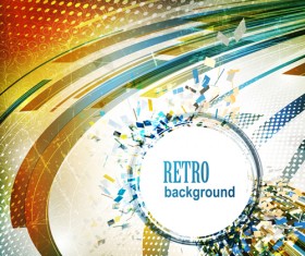 Abstract Garbage backgrounds vector 05