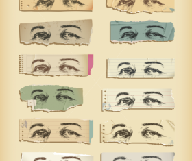 Torn paper and Eye vector