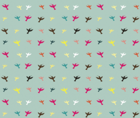 Different color Birds pattern vector
