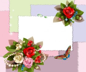 Vector Background with flowers design elements 02