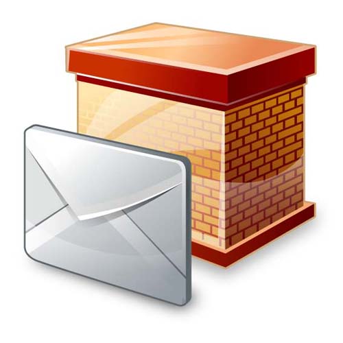 Set of block email icon vector