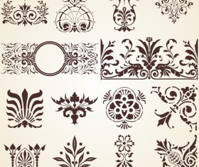 Vintage Royal ornaments design elements vector 03