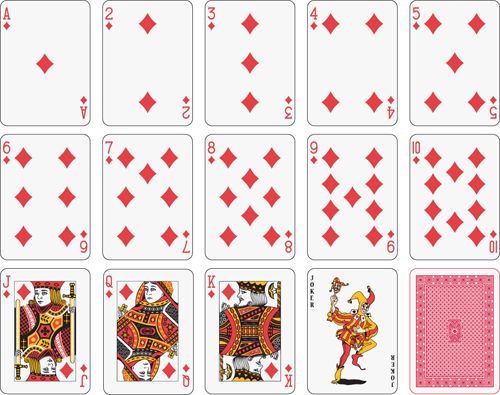 Different playing card vector graphic 03
