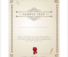 Vector Templates of certificates design set 01