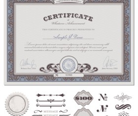 Vector Templates of certificates design set 02