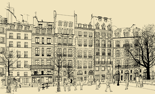 Cartoon Drawing of Cityscape from Modern City Buildings Stock Vector by  ©ursus@zdeneksasek.com 244722890