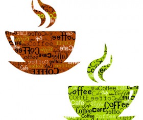 Set of Creative Coffee design elements vector material 04