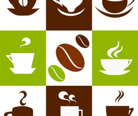 Set of Creative Coffee design elements vector material 05