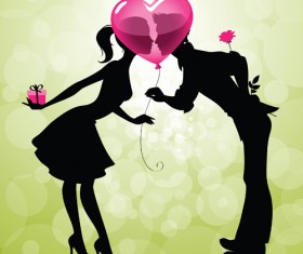 Couples design elements vector set 05