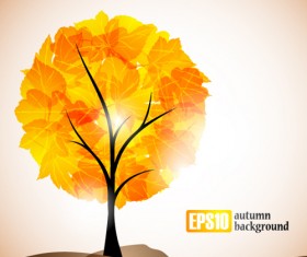 Set of Leaf fall vector backgrounds vector 02