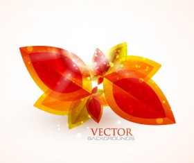 Set of Leaf fall vector backgrounds vector 03