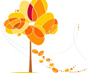 Set of Leaf fall vector backgrounds vector 05
