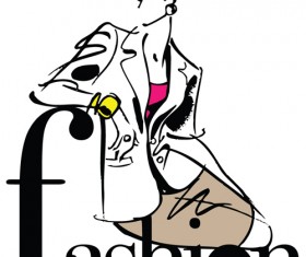 Hand drawn Fashion design elements vector 03