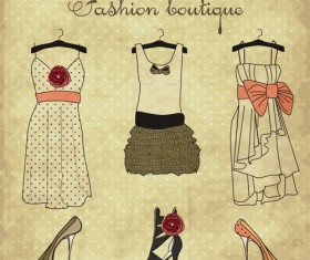 Hand drawn Fashion design elements vector 05