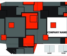 Elements of Plans gift box design vector 03