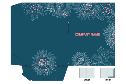 Elements of Plans gift box design vector 04