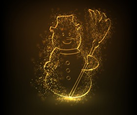 golden glow New Year 2013 design elements vector 04